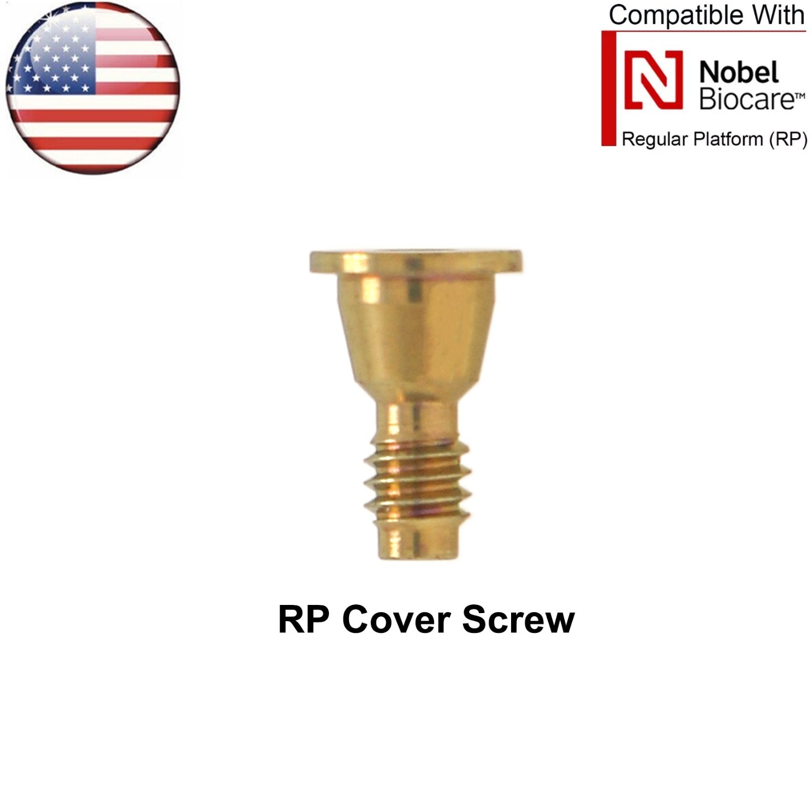 US NOBEL Dental Healing Cap Abutment RP Compatible Biocare Active ∅3.6 ∅5.0 ∅6.0