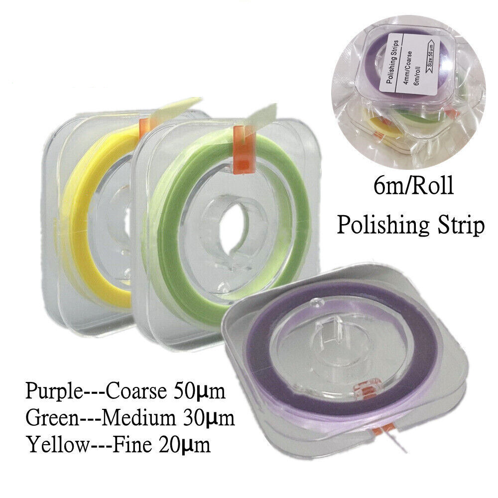 Dental Abrasive Strips Polyester Polishing Strip Sanding Finishing + Holder