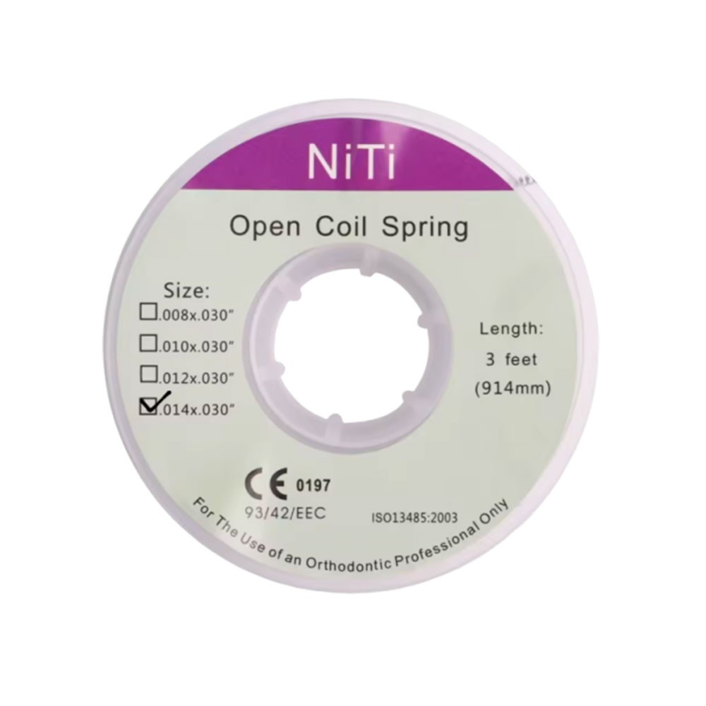 Dental Orthodontic Niti Open Coil Spring Spool Dia.008/010/012/014 3 Feet/914mm
