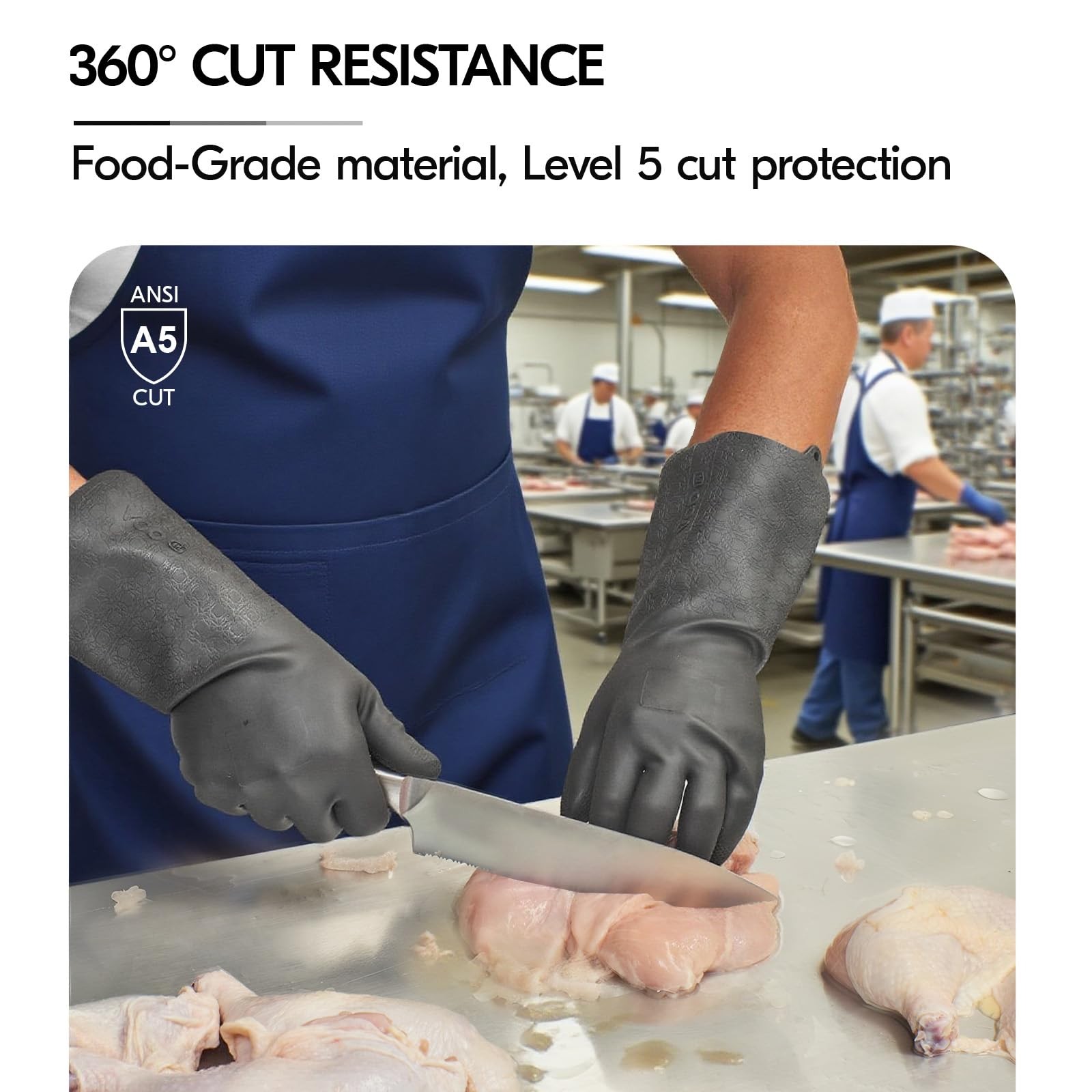 Vgo… Cut Resistant Work Gloves Mendouble-Layercut-Proofhppe Anti-Cut