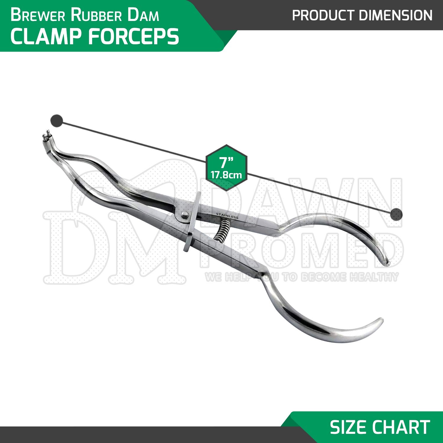 Brewer Type Rubber Dam Forceps Dental Endodontic Clamp Plier style German Grade