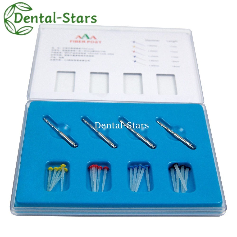 Dental Fiber Post Quartz Screw Posts Teeth Restorative Root Canal Pins 1.2-1.8mm