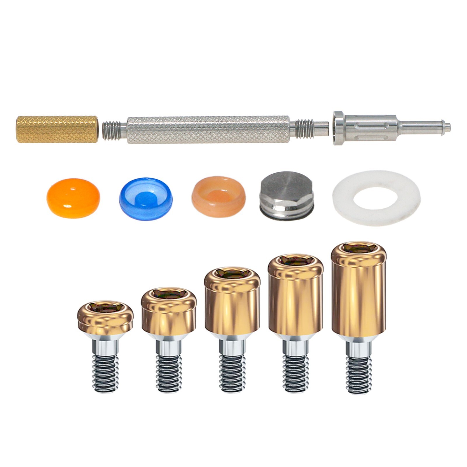 Dental Attachment Abutment & Overdenture Male Caps KITS Tool for Hiossen Ø3.2M