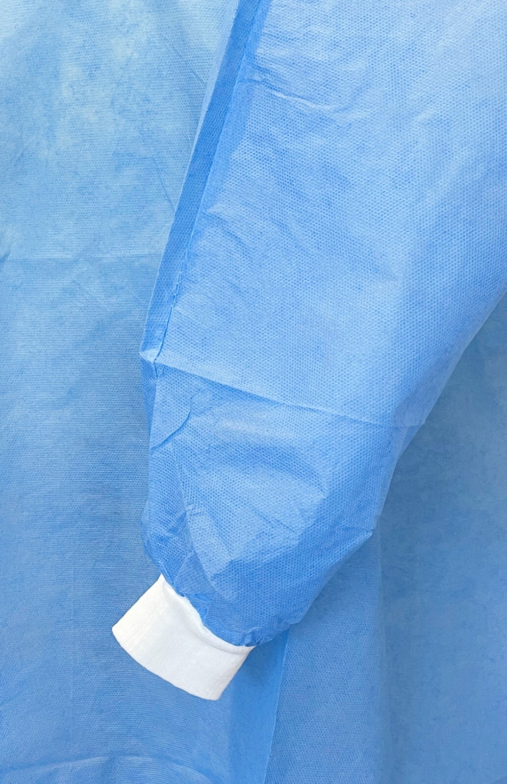 Isolation Gown SMS Knit Cuff Disposable Medical/Dental, 30gsm, Blue (50 pcs)