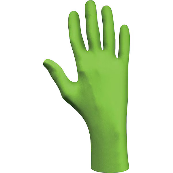 Showa 7705PFT, Disposable Gloves, 4 mil Palm, Nitrile, Powder-Free, M (8), 100