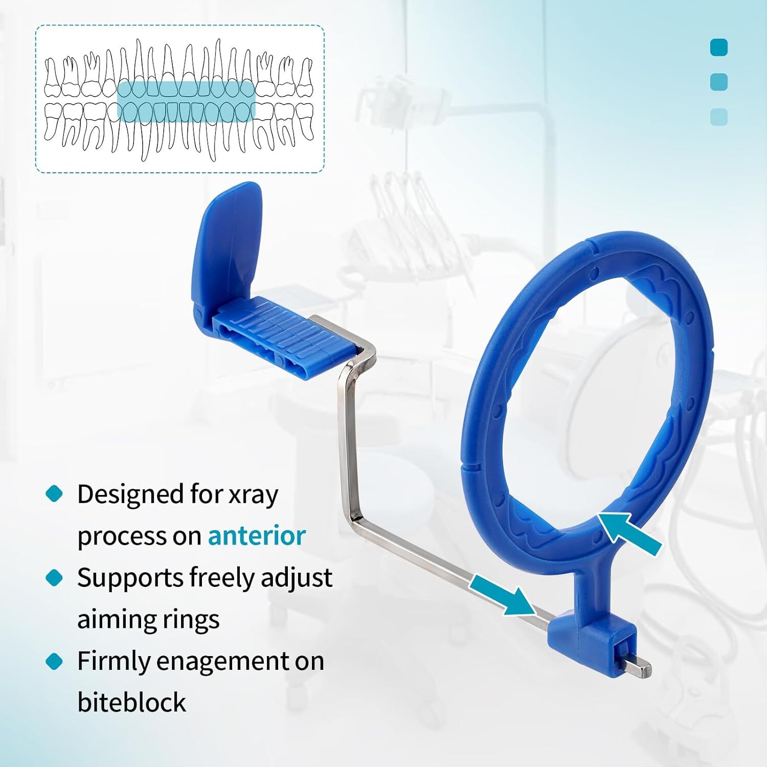 10x Dental X-Ray Sensor Holder BAI Style Blue Dental Anterior Indicator Arms