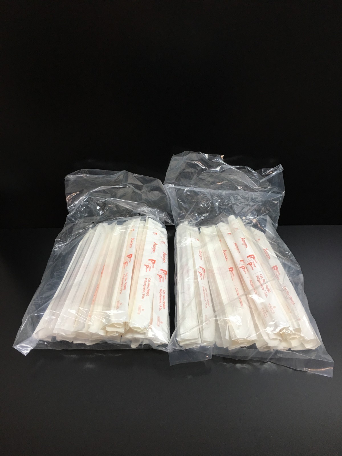 Argos Cat No P0900 Polystyrene Plastic Pasteur Pipettes Sterile 9″ Lot 2 PKS
