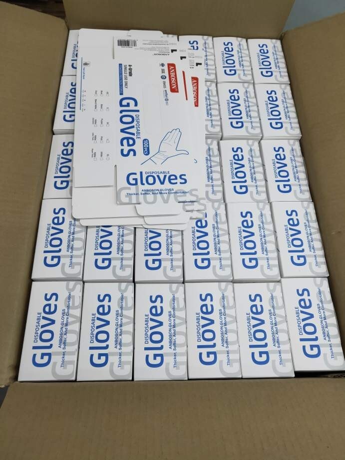 Anboson Nitrile Gloves – Black (300Count)  S-M-L (5 mg)