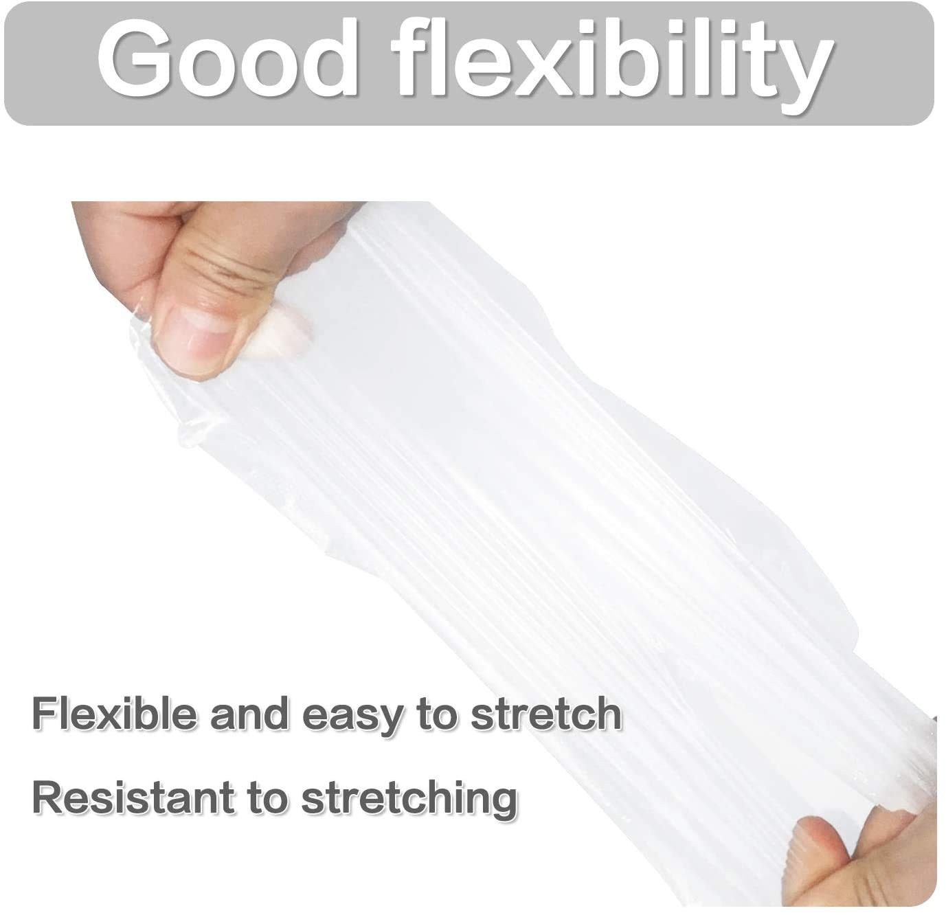 CFGROW 100pcs Disposable Plastic Gloves, Latex 100 Count (Pack of 1), Clear