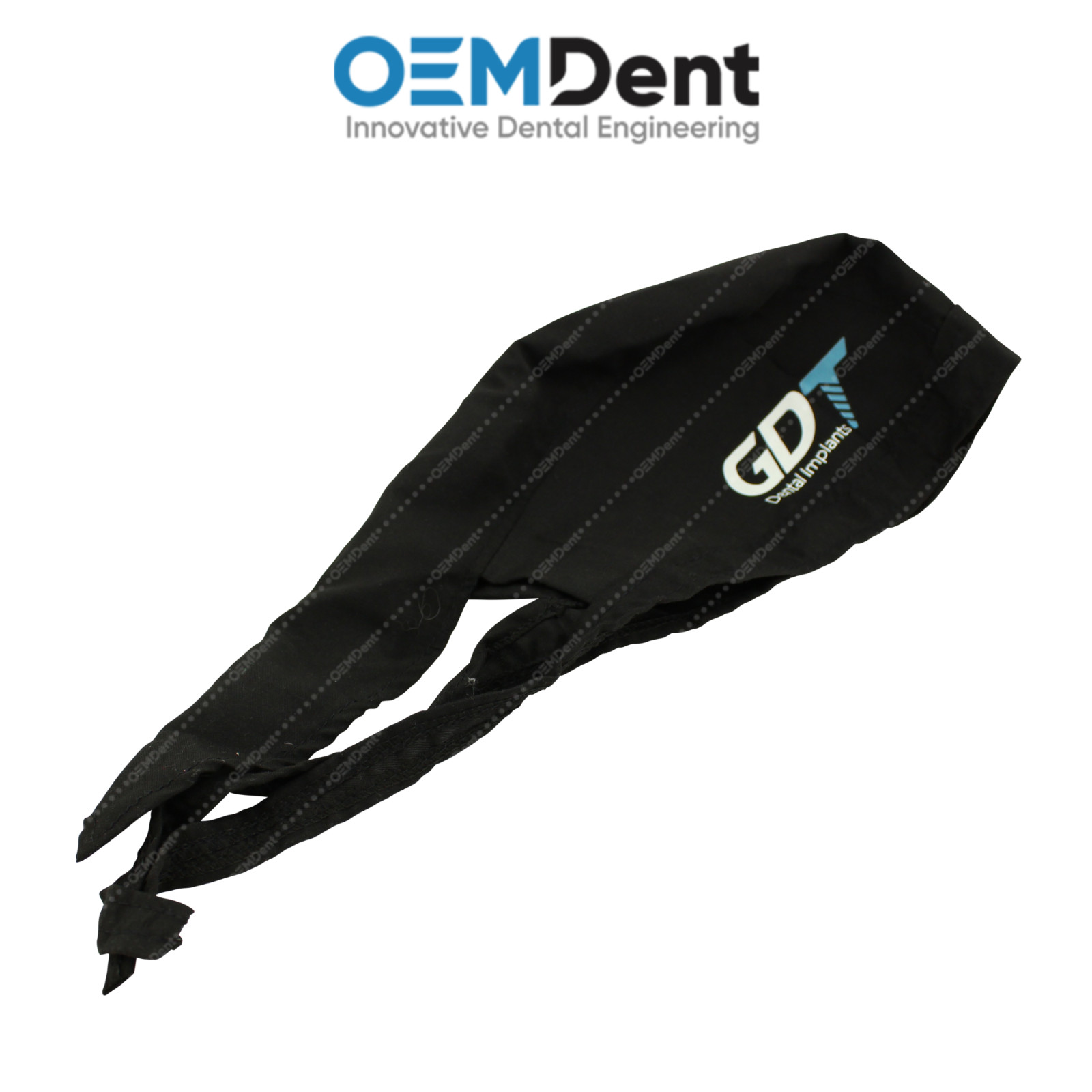 Black Scrub Cap Soft Washable Adjustable Unisex Dental Hat