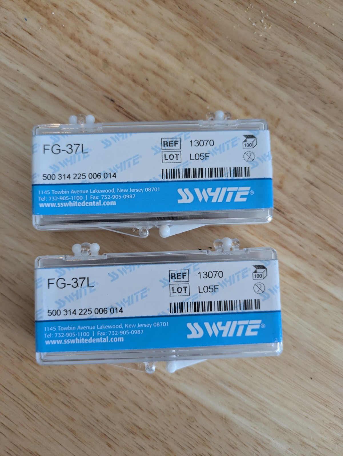 2 packs SS White Dental FG-37L Lot L05F Rotary Burr 13070