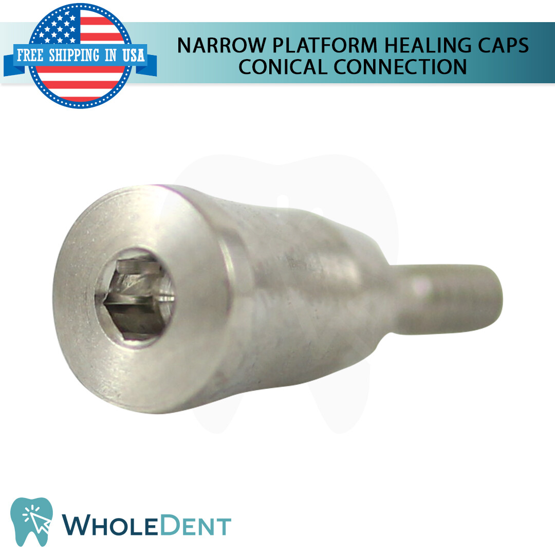 5x NP Conical Connection Healing Caps Ø3.8 Titanium Dental Abutment Instrument
