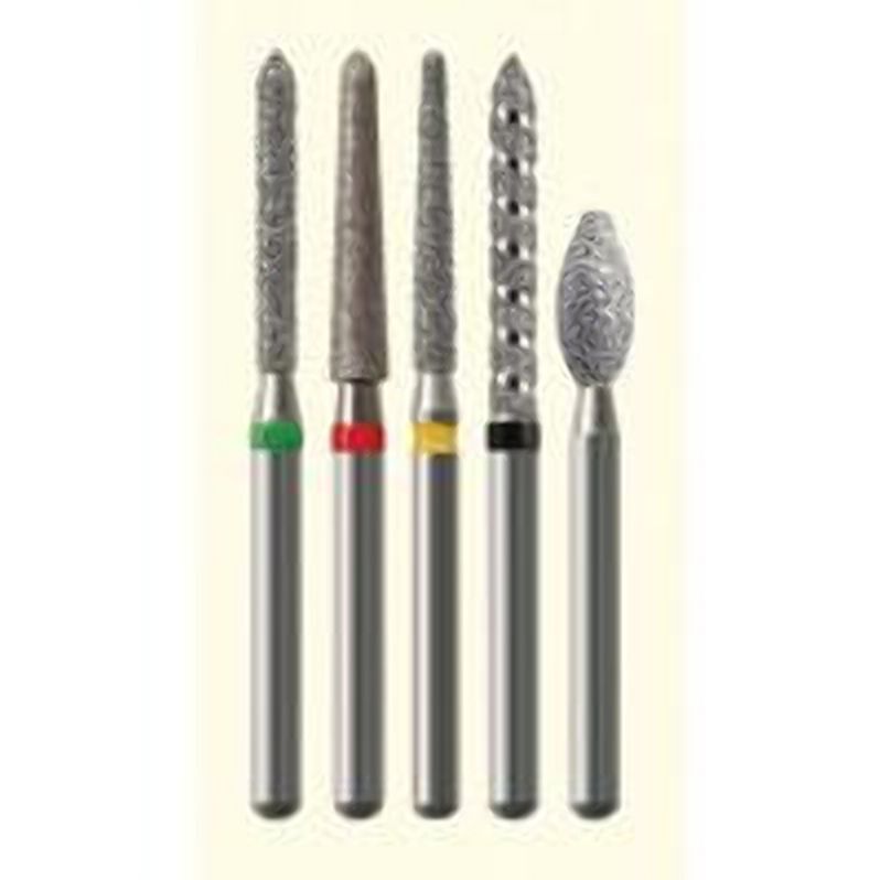 NTI FG #856.021 Super Coarse Grit Diamond Bur, Round End Taper, Pack of 5