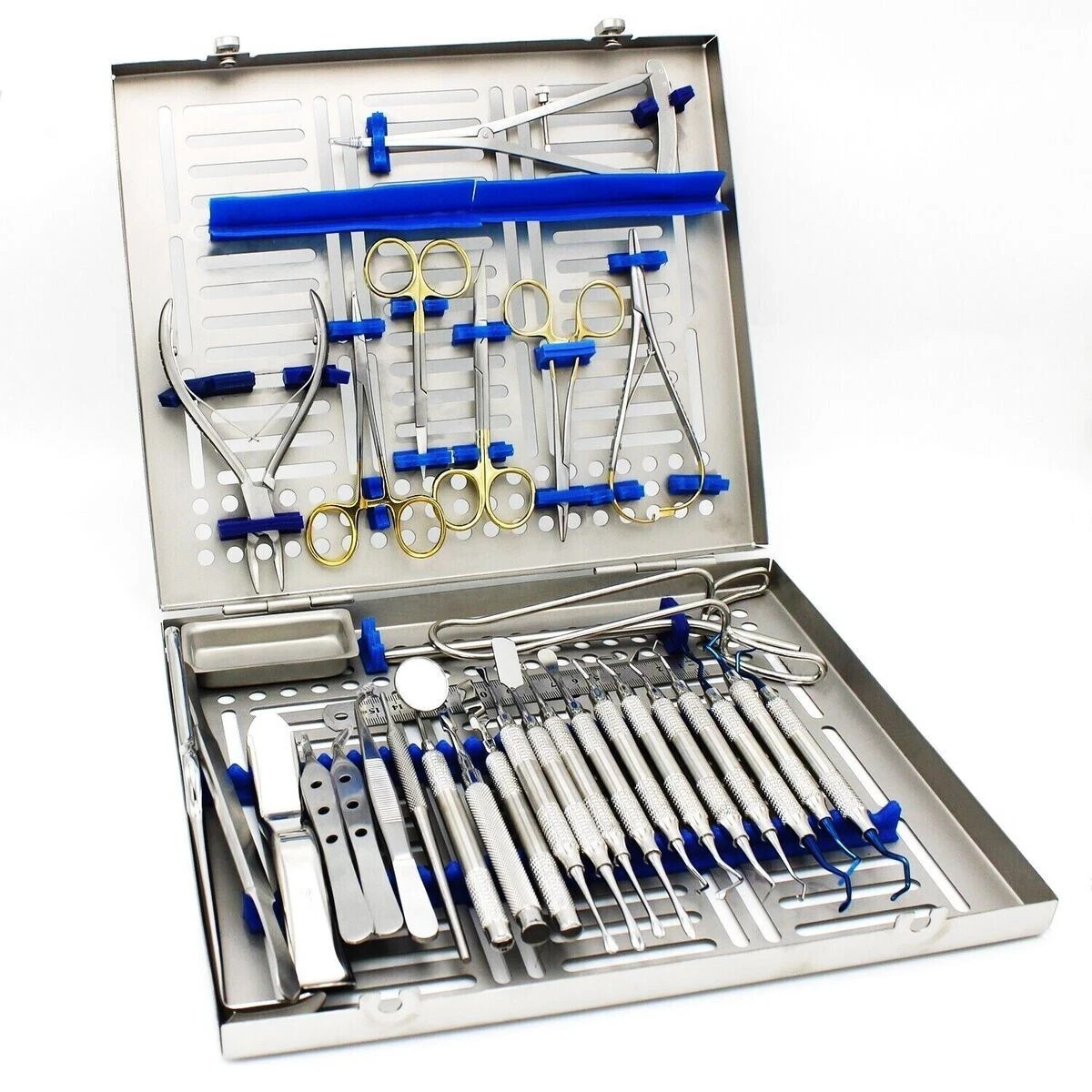 33 Pcs Dental Implant Oral Surgery Sterilization Tray Surgical Instruments Kit
