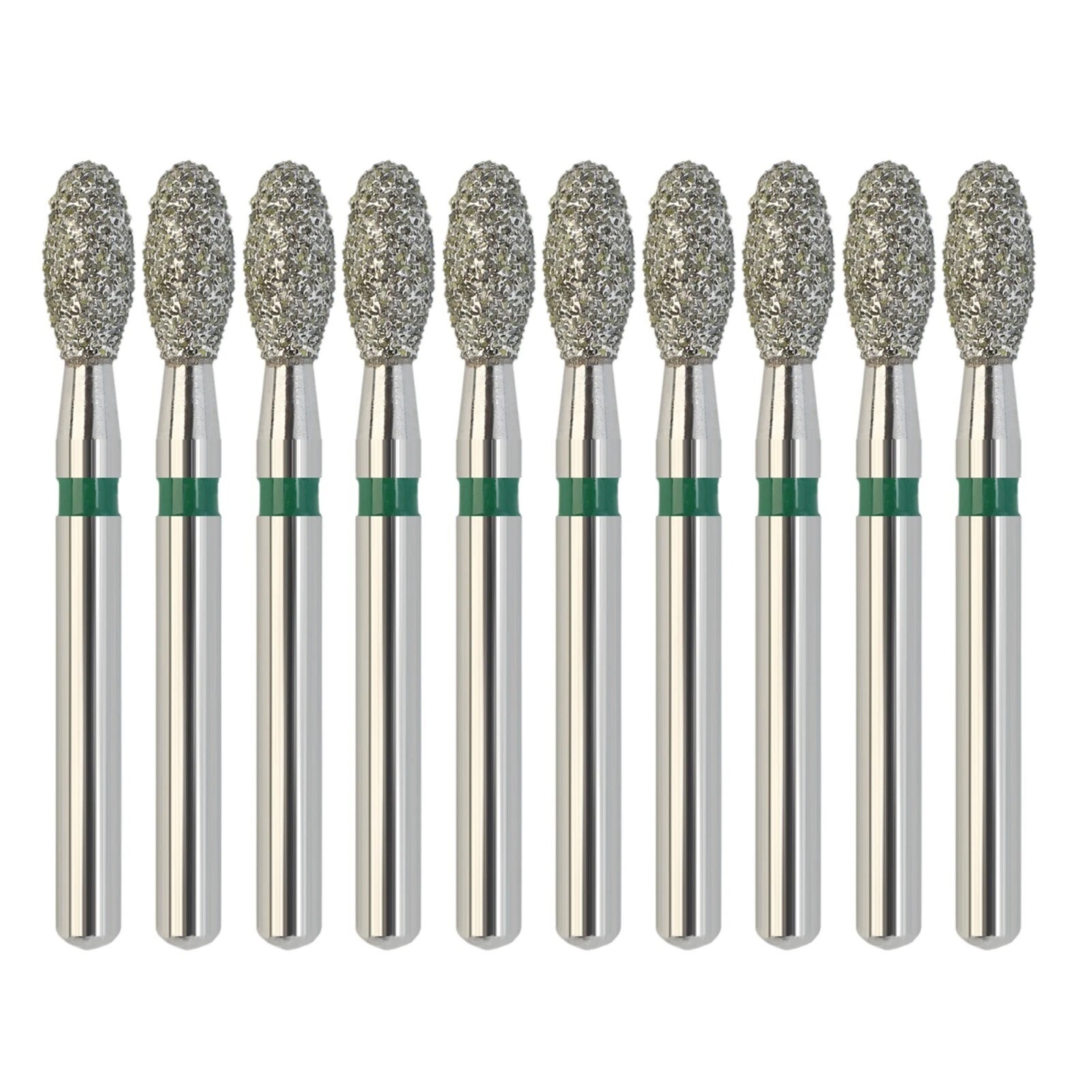 379/023C Dental Football Diamond Burs Egg Coarse Grit Green FG High Speed Burr
