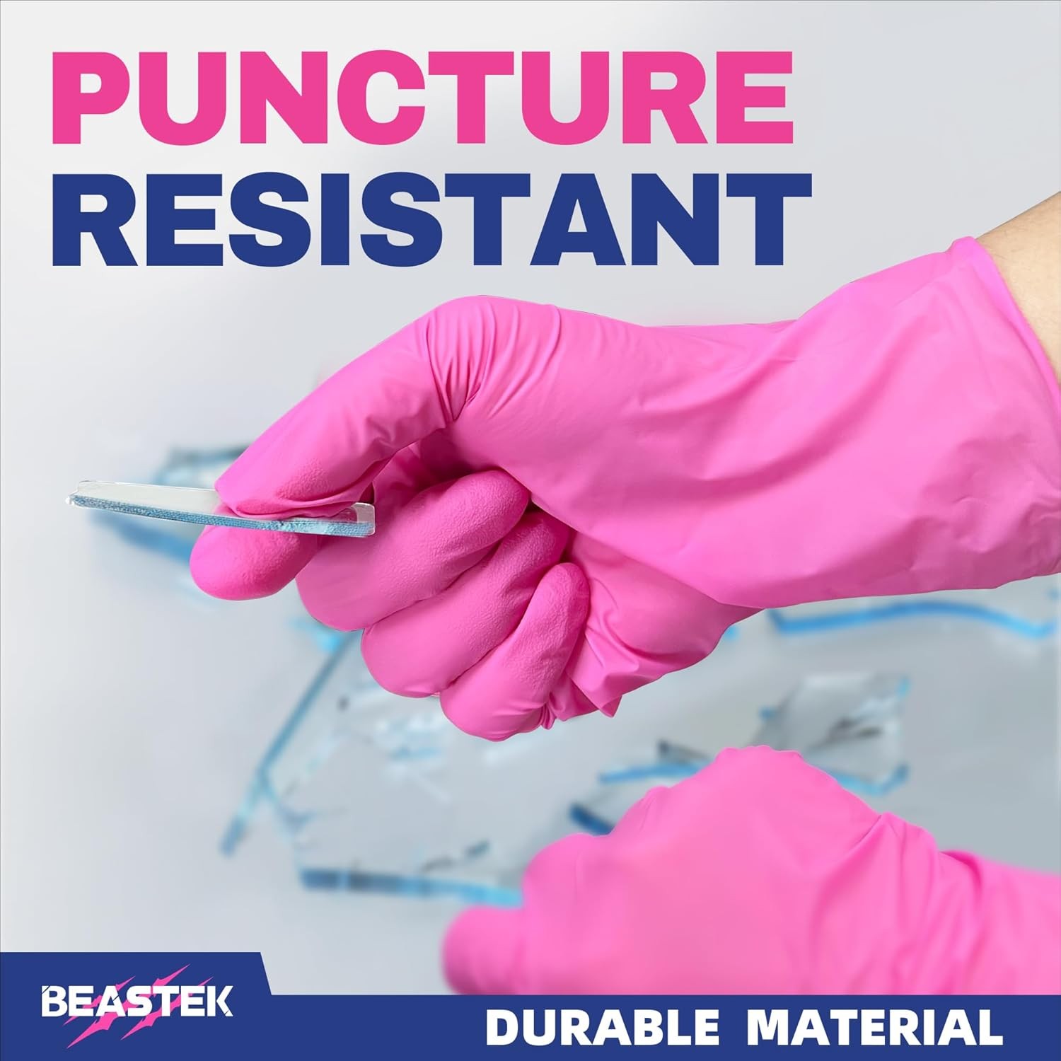 Nitrile Disposable Exam Gloves, 4Mil 100Ct Powder-Free Latex-Free Food-Safe