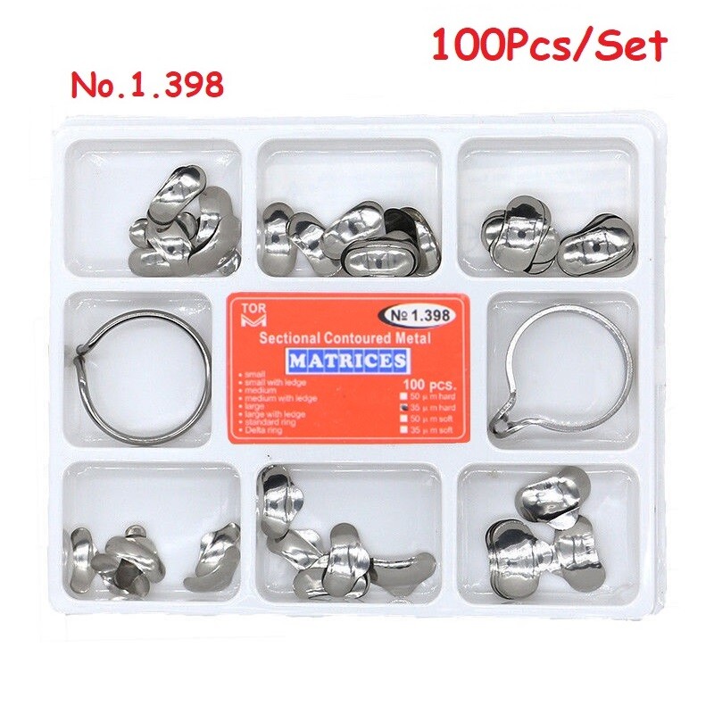 Dental Sectional Contoured Matrices Matrix Ring Clamp Wedges springclip TOR VM