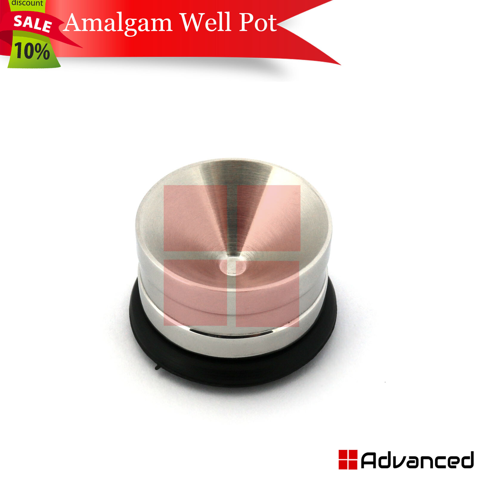 Dental Amalgam Well Pot Non-Slip Base Basin Restorative Dentistry Mixing Bowl