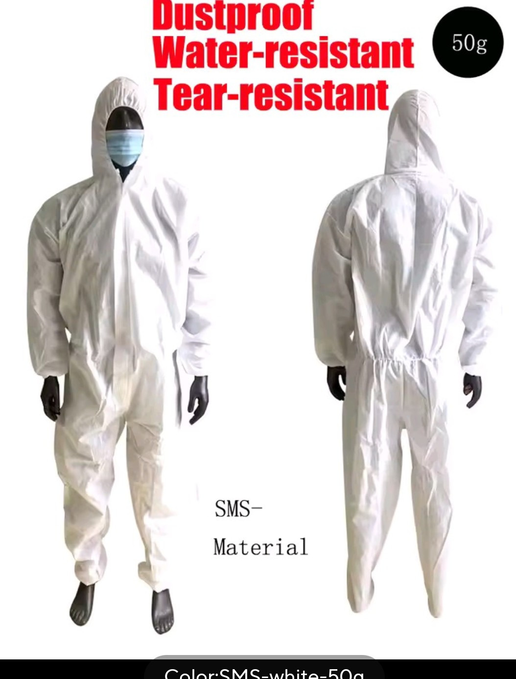 Disposable Breathable/Dust proof /water and oil resistant safety clothing/garden