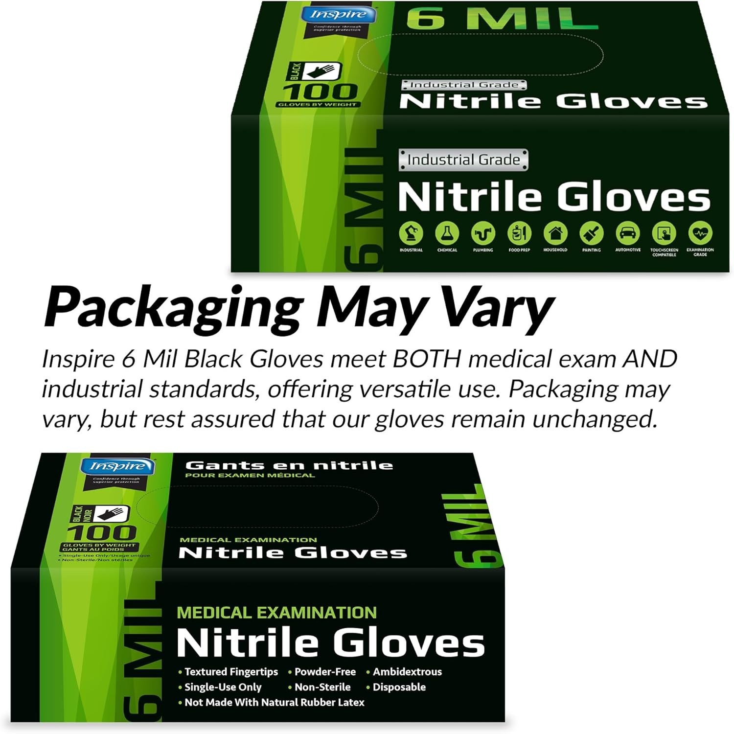 Large Black Nitrile Disposable Gloves 6 Mil – Ideal for Medical & Industrial Use