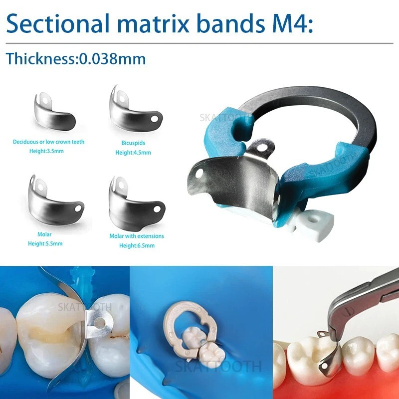Dental Matrix Bands Ring Sectional Matrice Clamp Fit Garrison Palodent V3 System
