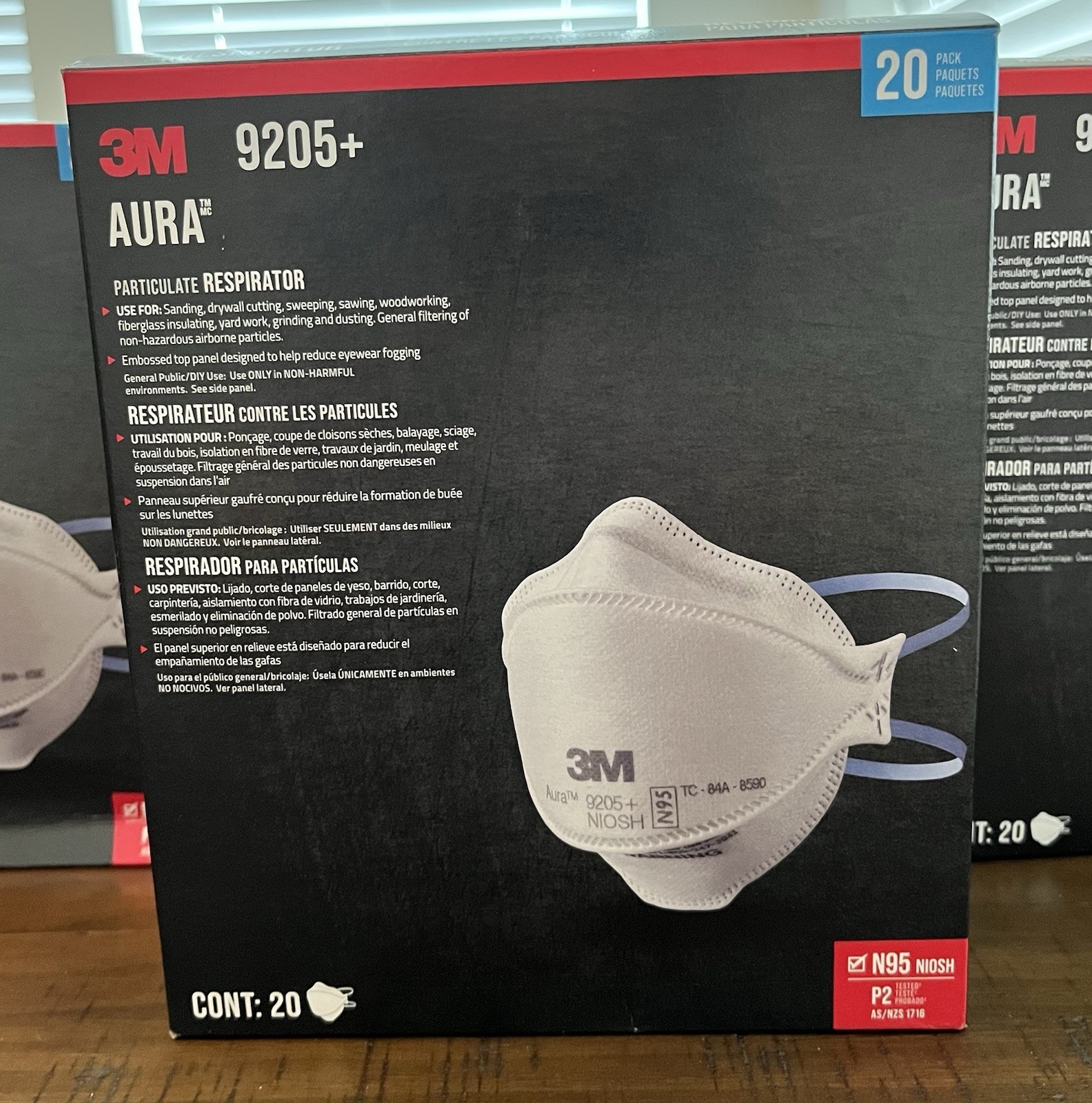 3M Aura 9205+ N95 Mask Lot of 100 (5×20) NIOSH Respirator Sealed Exp 10/2030