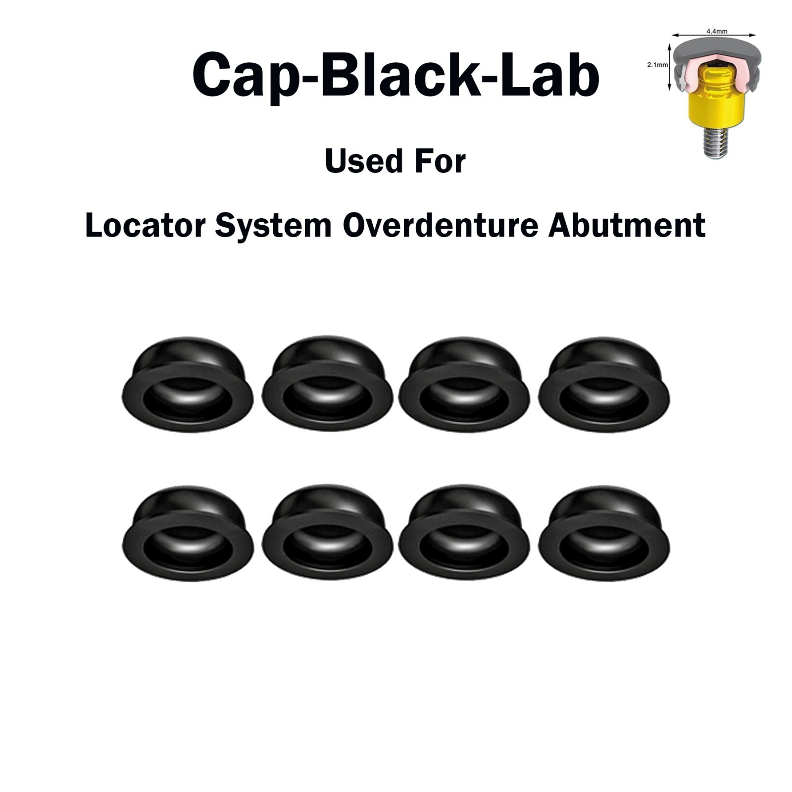 Zest Locator Dental Replacement Metal Housing &Black Lab Processing Cap Assembly