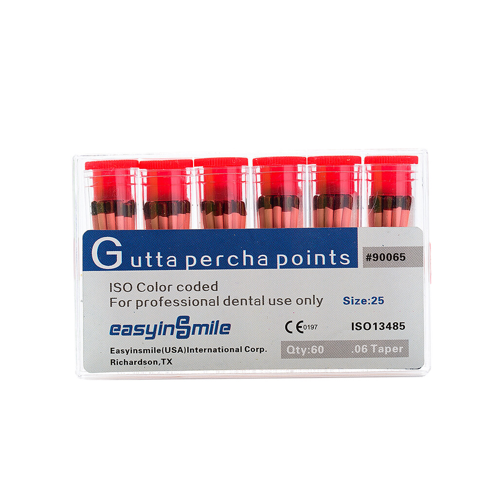 EASYINSMIL1Box Gutta Percha Points Endodontic .02/.04/.06 Taper For Dental Endo