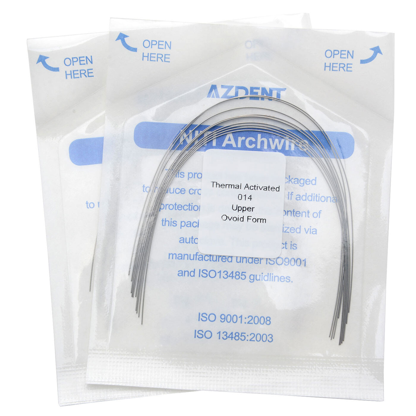Dental Ortodoncia Niti Térmica activada Arco redondo Alambre Forma natural