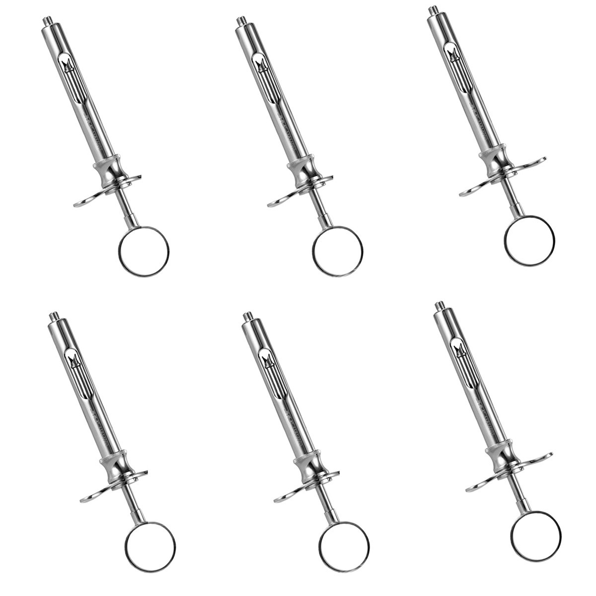6Pcs Dental Surgical Anesthetic Syringe Instrument Self-Aspirating 1.8CC