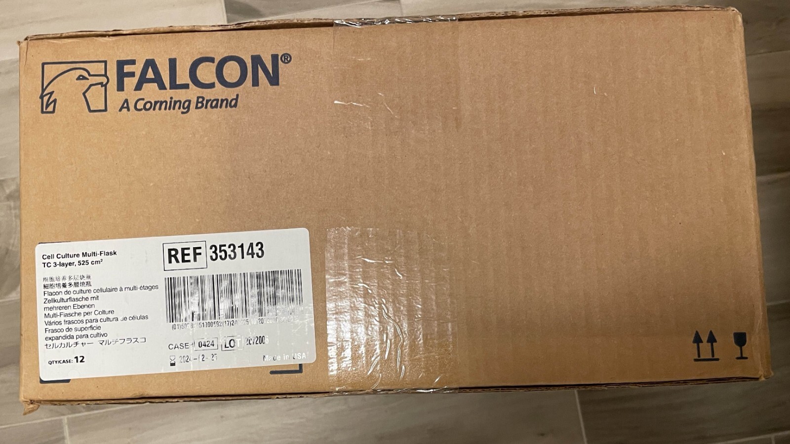 FALCON 353143 Cell Culture Multi-Flask TC 3-Level Vented Cap 525cm2