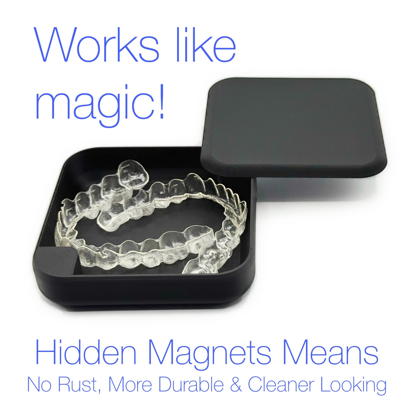 Kasse Invisalign Case by nCase | Modern Aligner & Retainer with QR Blue