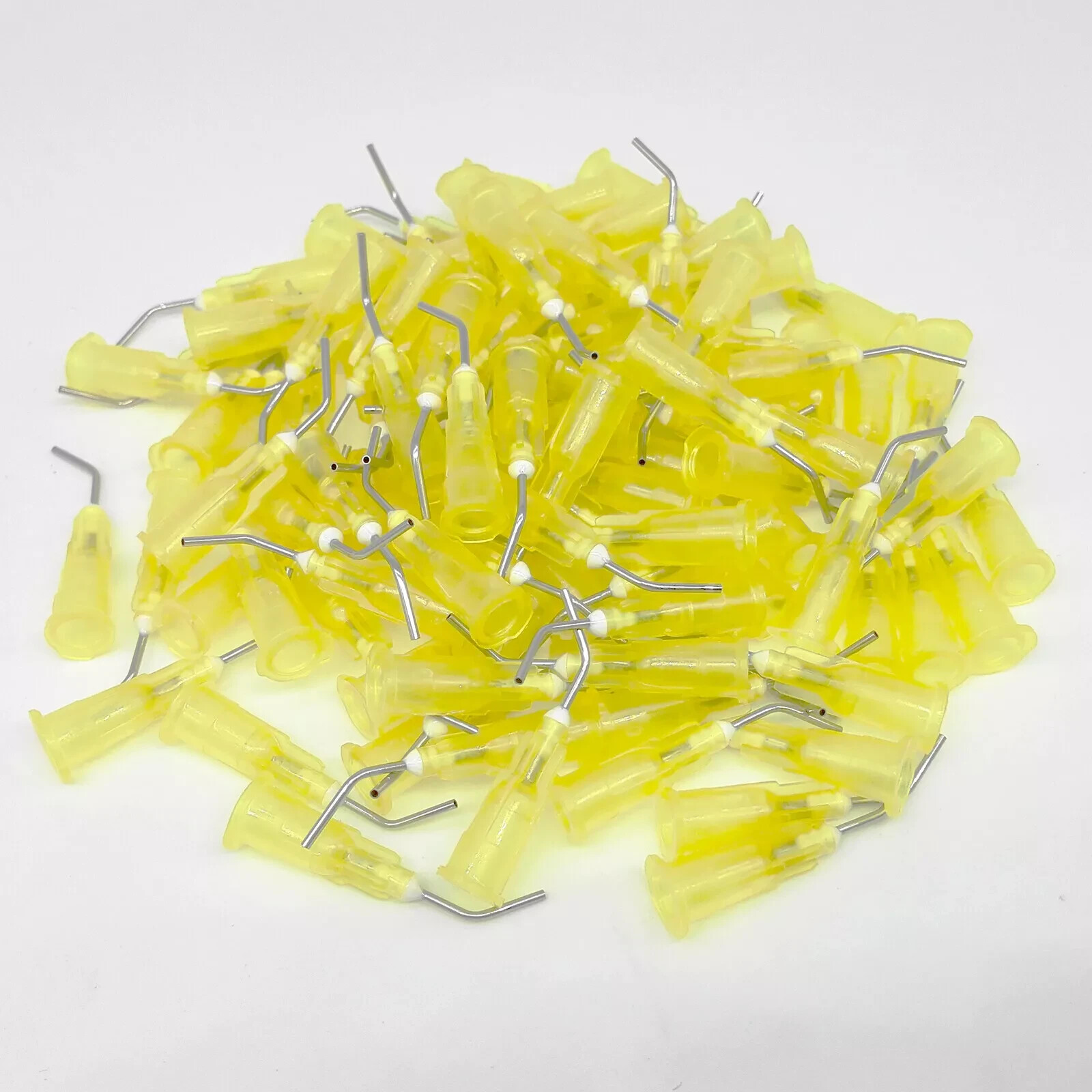 Dental Pre Bent Tip Etchant Needle Tips for Etch Gel Composite Flow Applicator