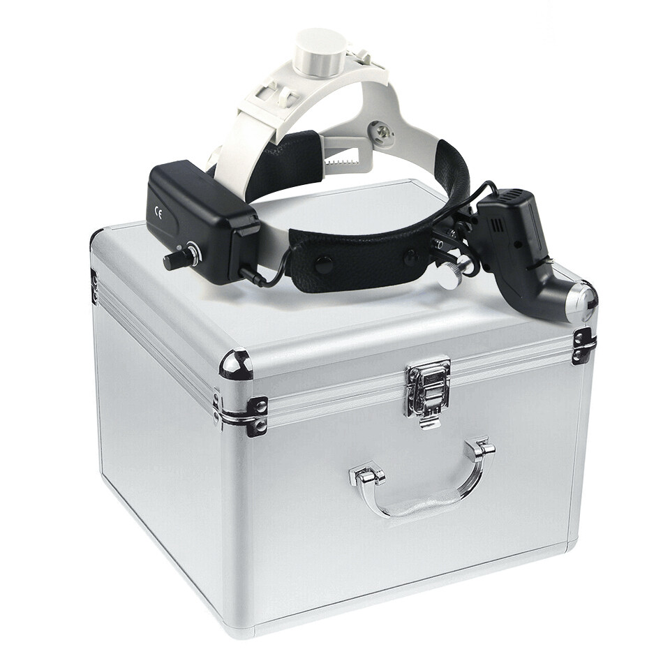 5W Dental Surgical LED Head Light ENT Specific Black with Aluminum Box US STOCK