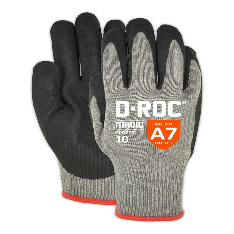 Magid D-Roc Lightweight Hyperon Nitrix Grip Technology Palm Coated Work Gloves