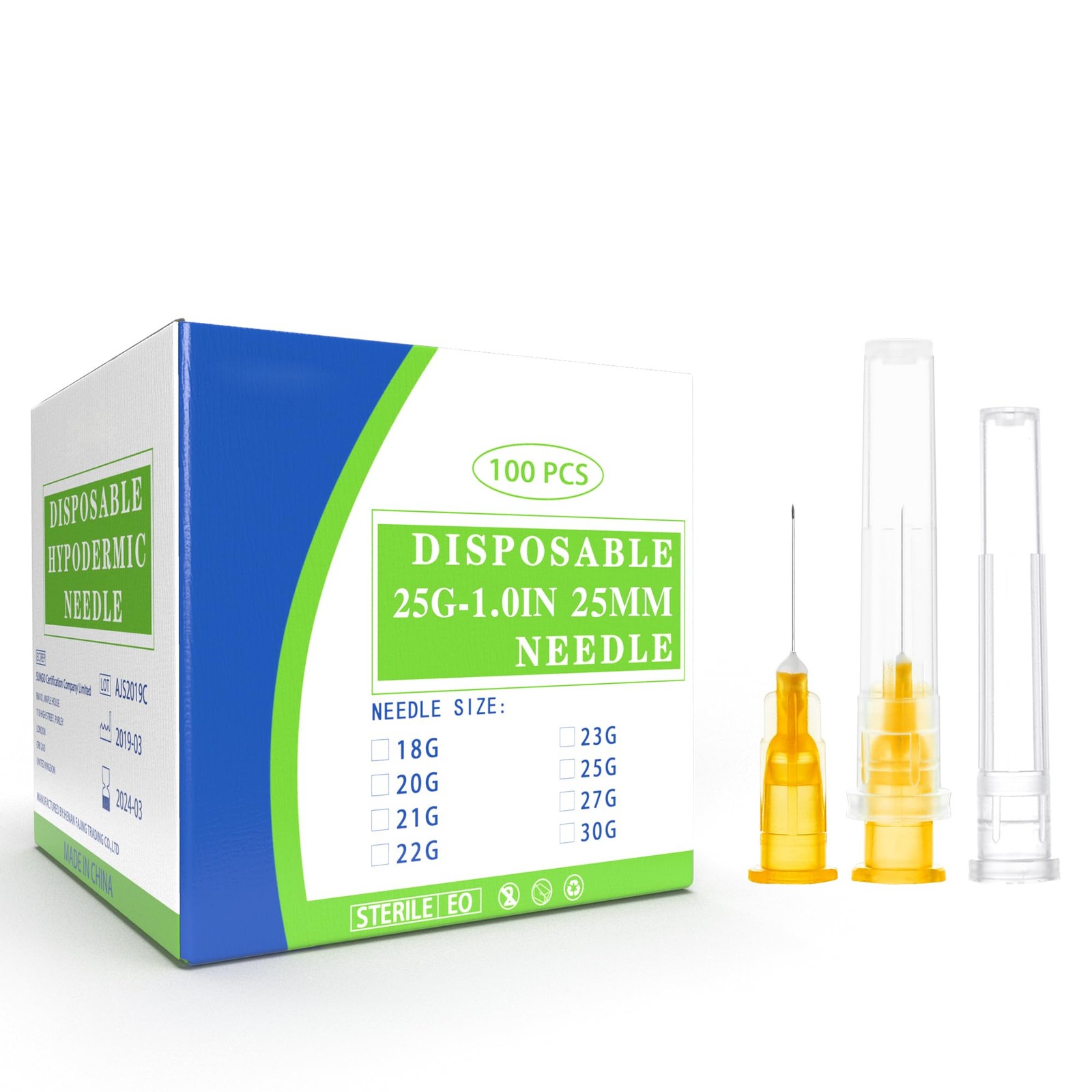25G Luer Lock Needle 1 Inch Dispensing Tools, Disposable Individually Sterile…