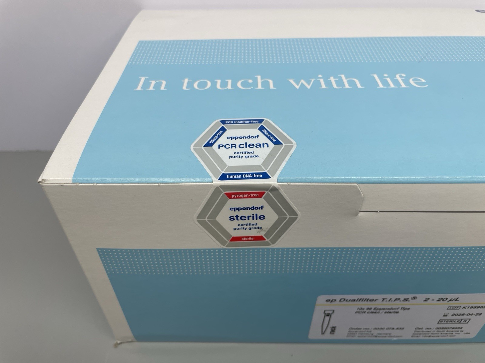 Eppendorf Dualfilter Pipette Tips 2–20µL Sterile PCR 10×96 0030078535