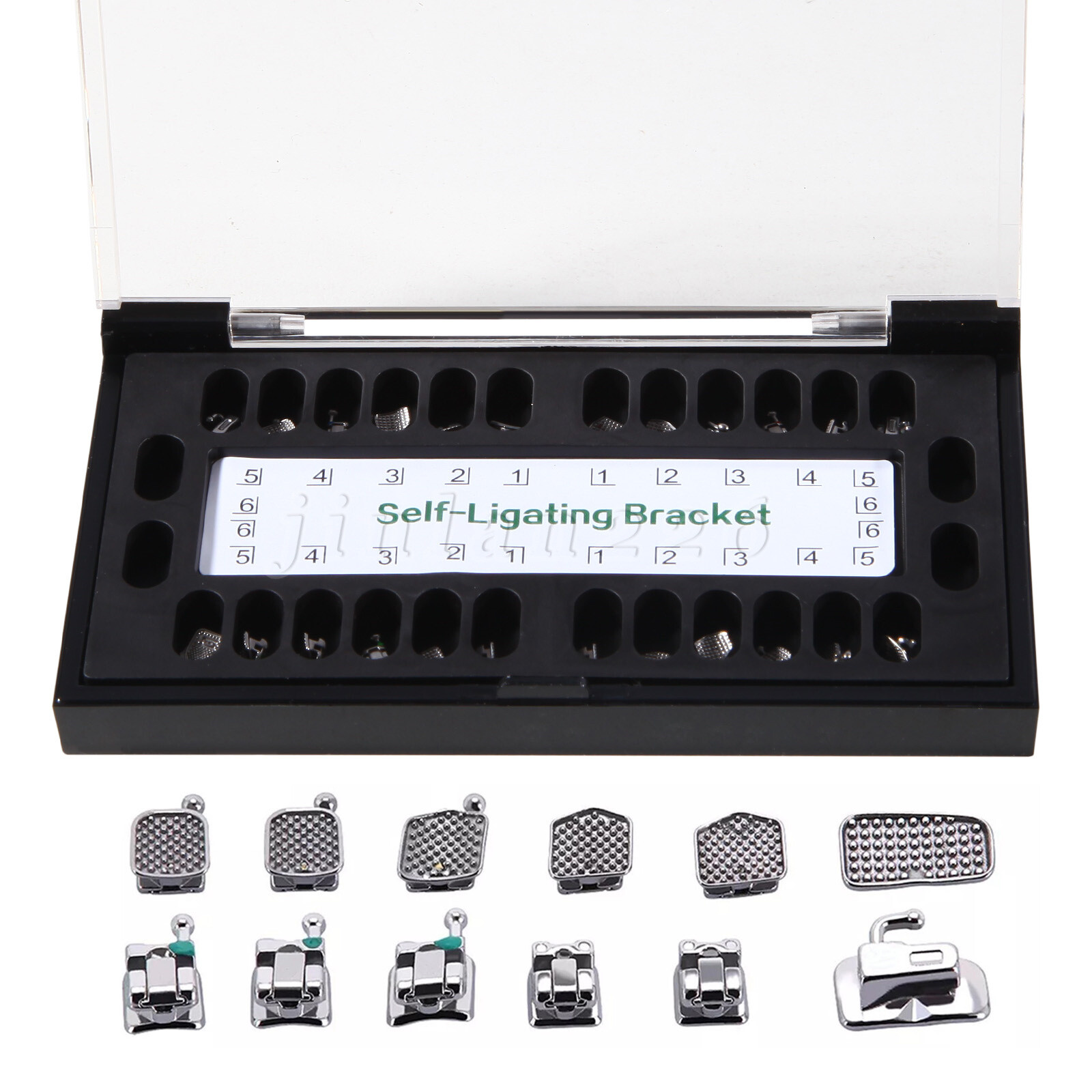 Dental Orthodontic Self Ligating Brackets Braces Roth .022 345 HK+Buccal Tube