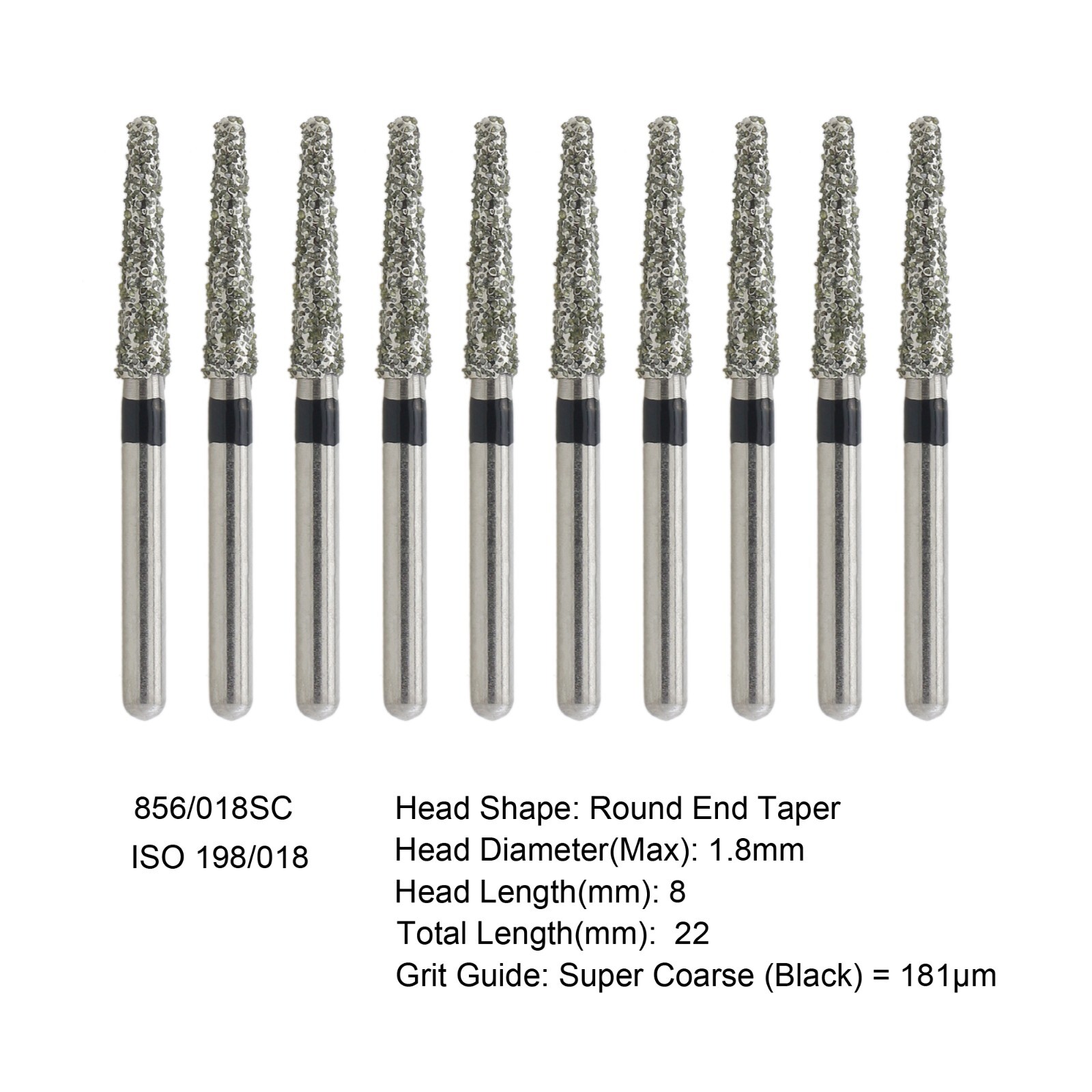 Dental Diamond Burs Football Egg Pointed 368 379 FG High Speed Bur Coarse Fine