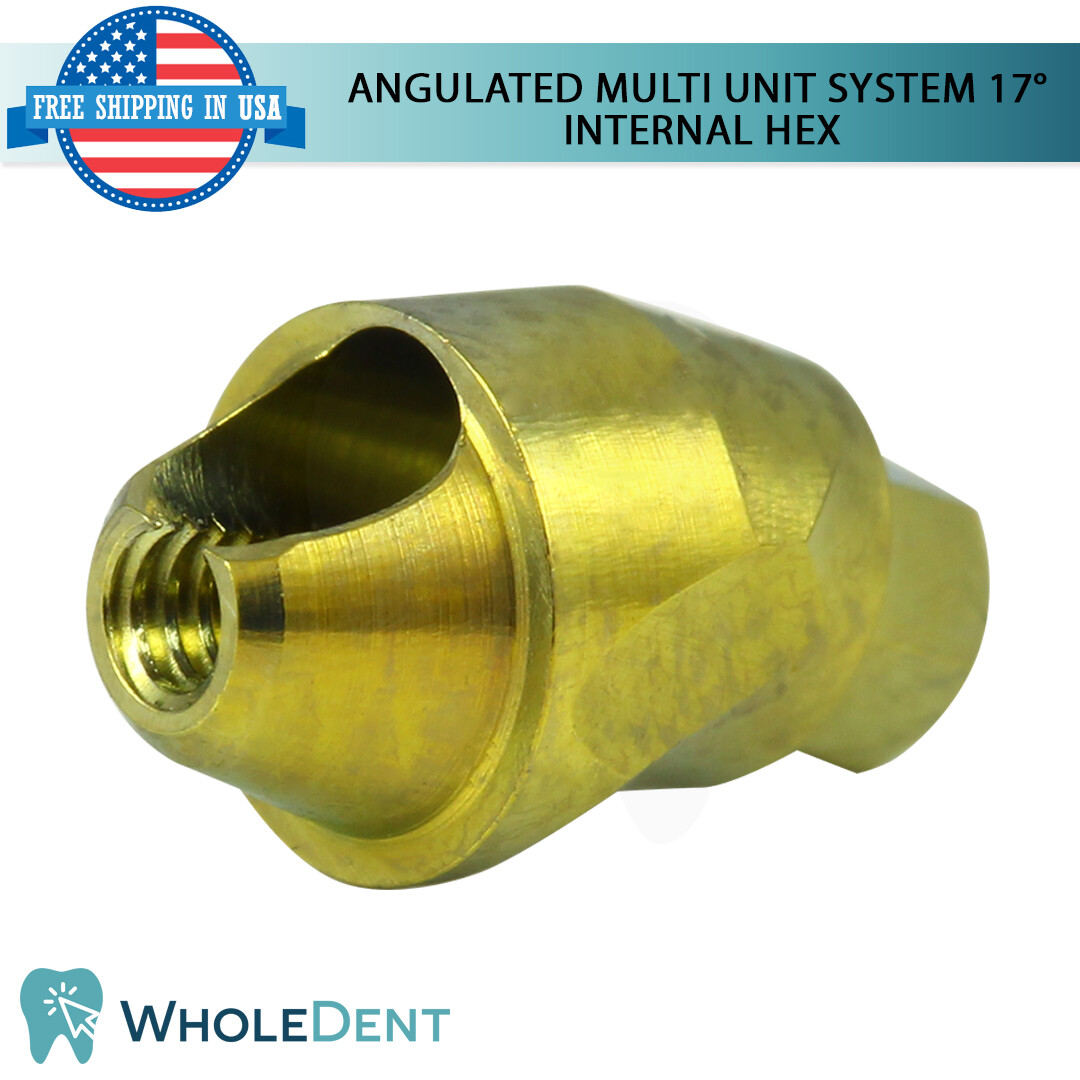Angulated Abut ment Multi Unit 17° Kit 3mm Titanium Dental Im plant Internal Hex
