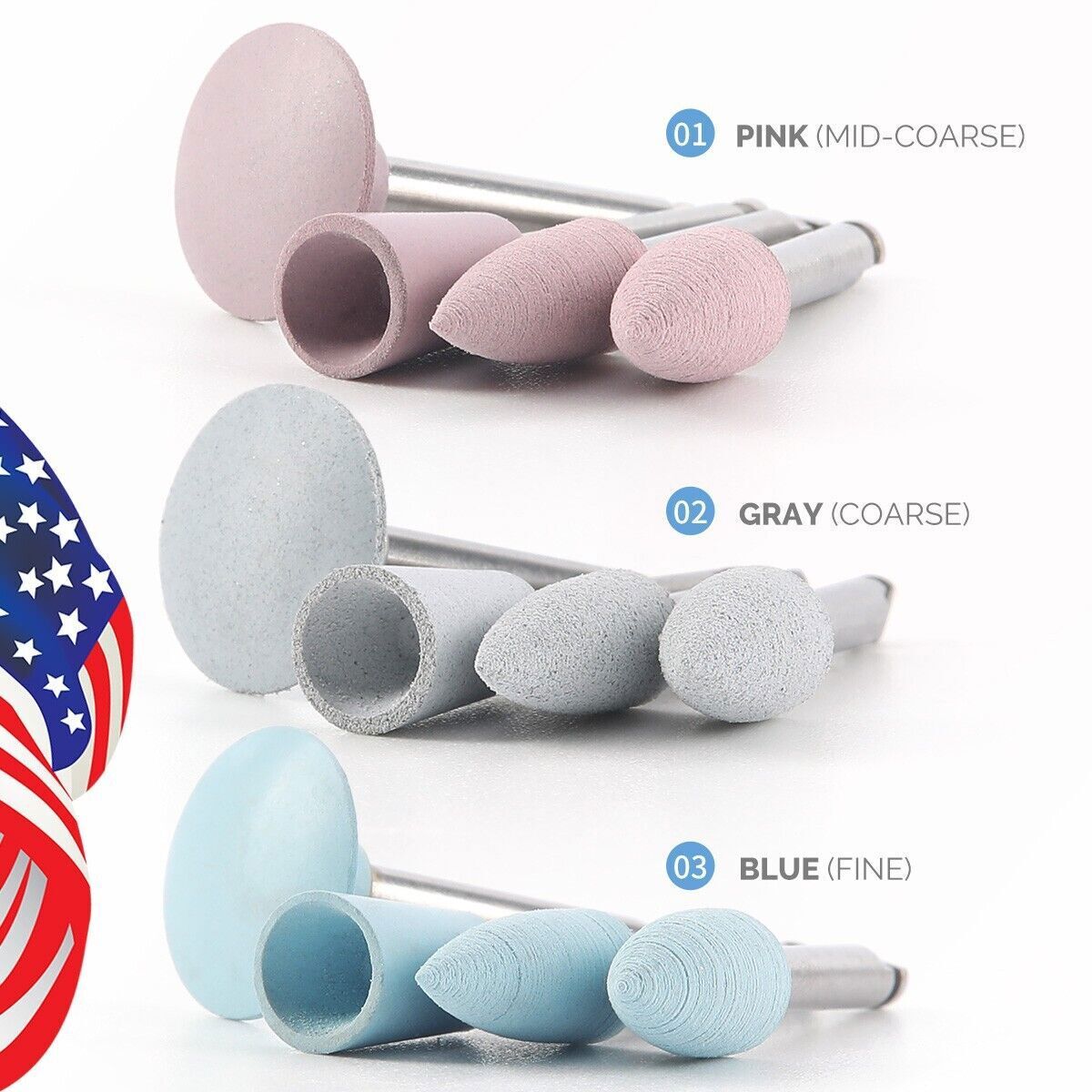 5 Kits Dental Silicone Polisher Polishing Kit RA for Composite Teeth Porcelain
