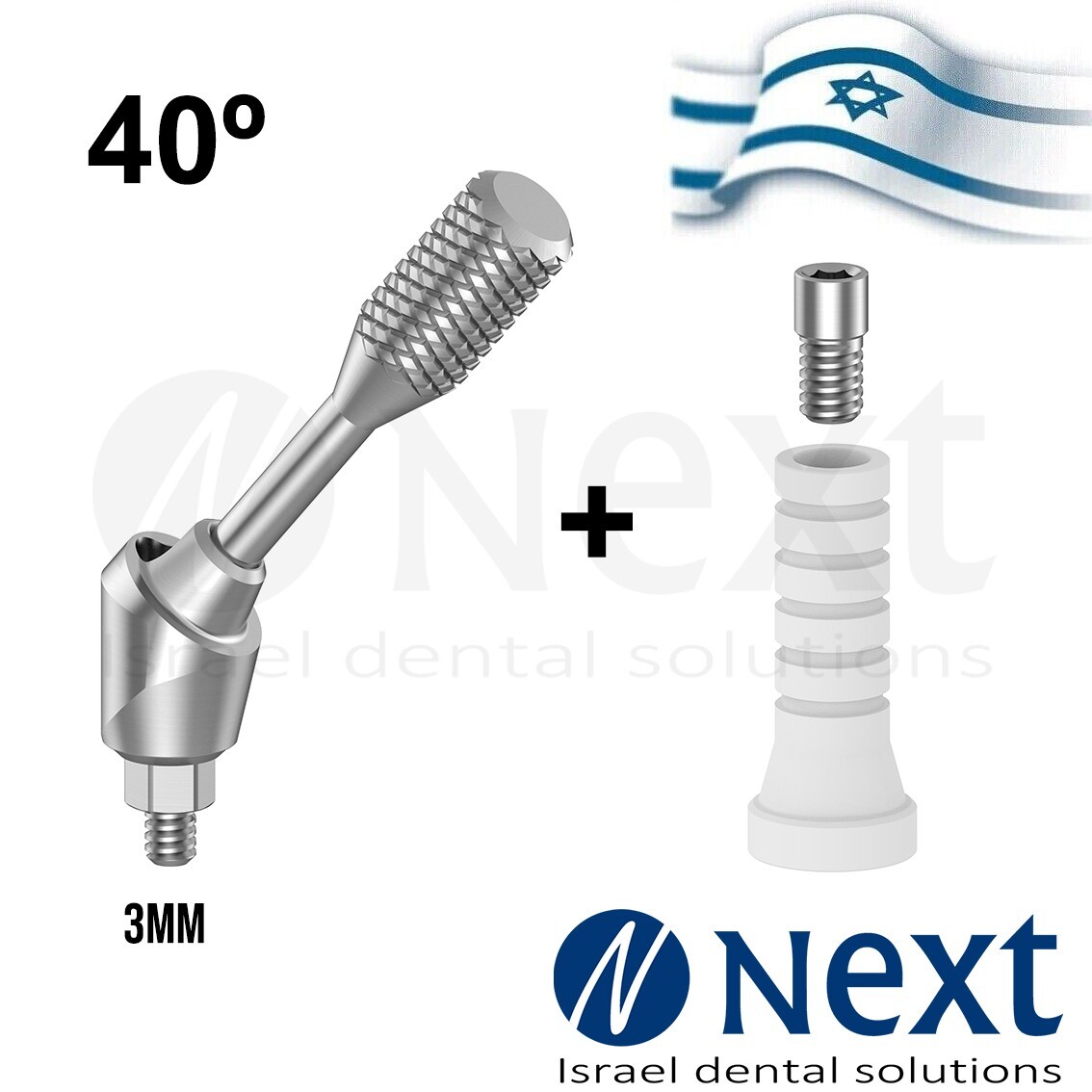 New Multi Unit angulated 40 deg 3 mm abutment plastic sleeve