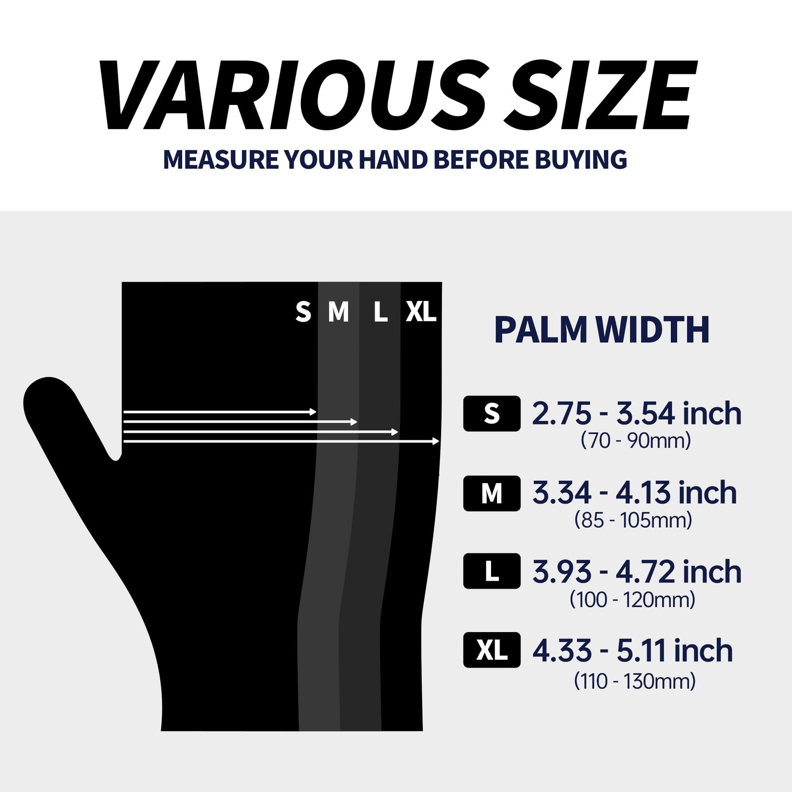 Basic Disposable Medical Synmax Vinyl Exam Gloves Large (Pack of 1000), Black