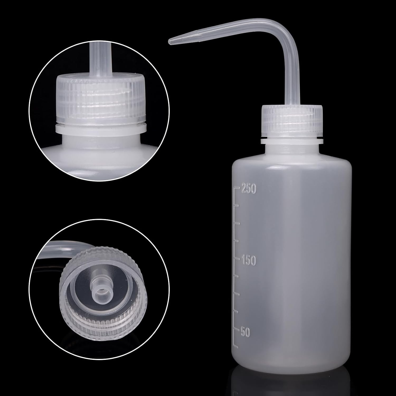 DEPEPE 6-Pack 250ml Squeeze Bottles for Liquids, LDPE Plastic Safety Squirt Bott