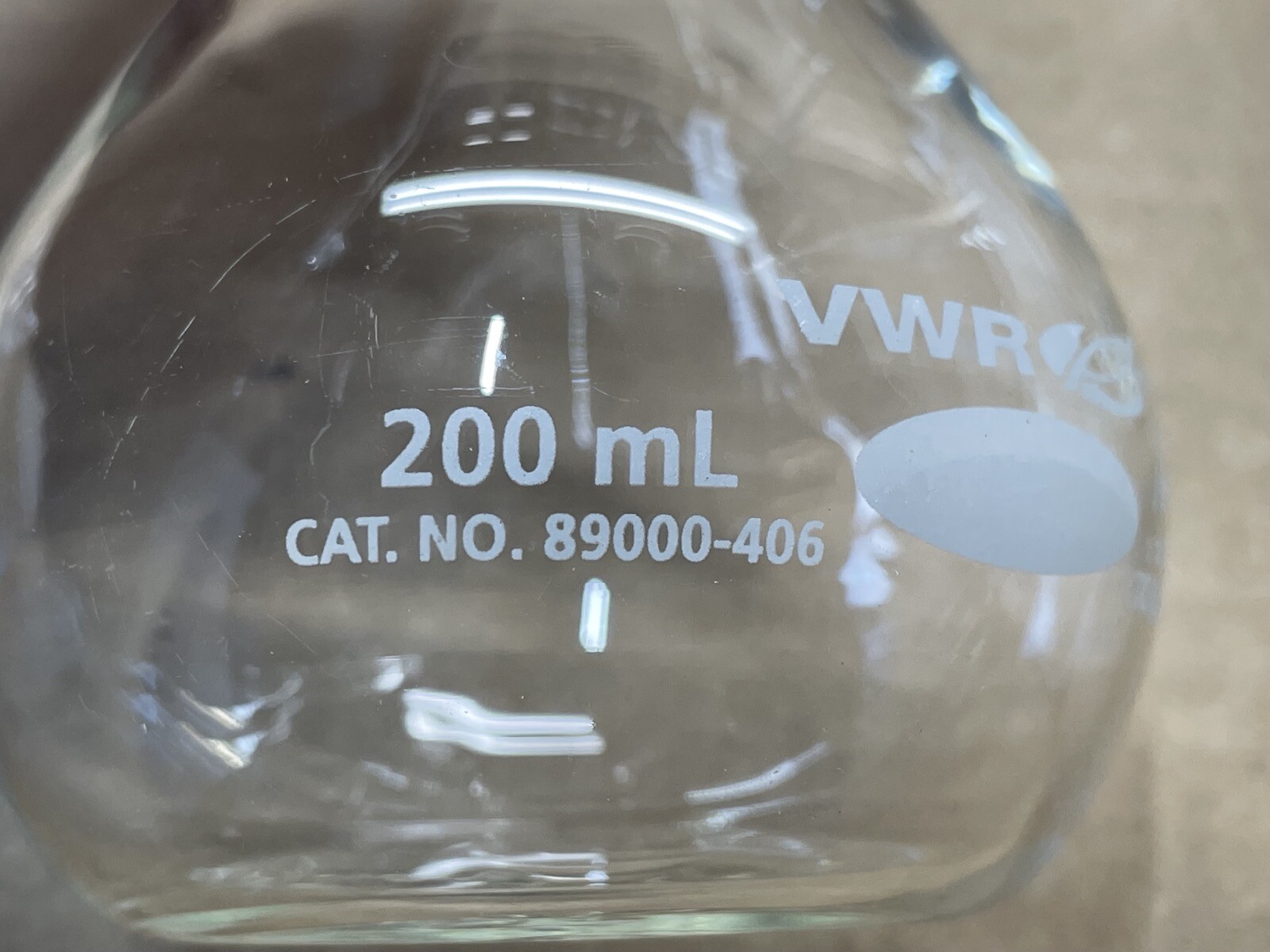 5x 200 mL Volumetric Flask, VWR 89000-406, Type A, TC @ 20˚C