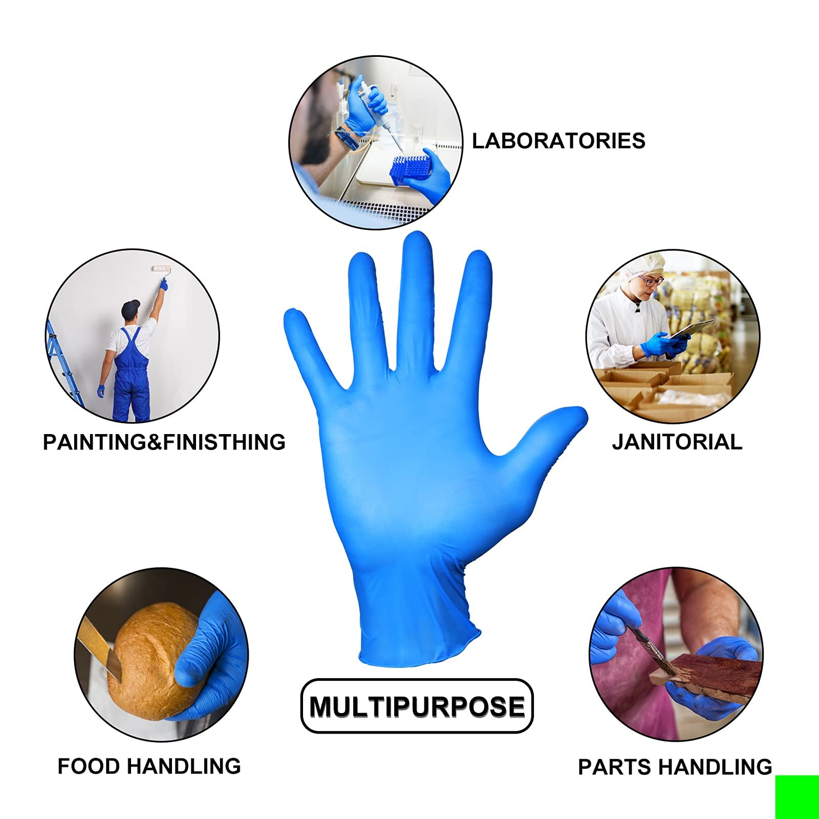 Nitrile Disposable Gloves Medium 100-Count 4 Mil Powder & Latex Free Cleaning