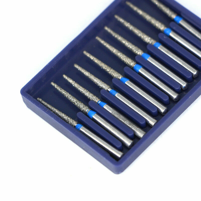 10PCS Diamond Burs TR-11 Medium FG 1.6mm for High Speed Handpiece bomaoer