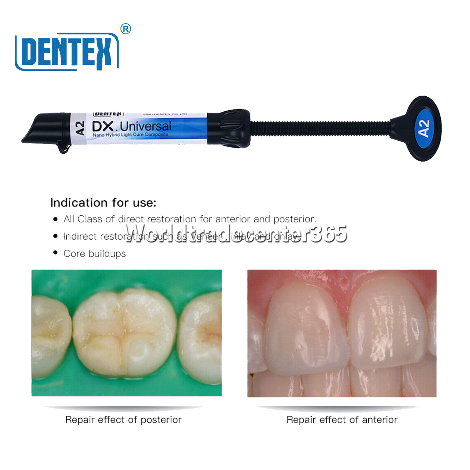 Dental Dentex Universal /Flowable Medium Flow Light Cure Composite Resin Refill