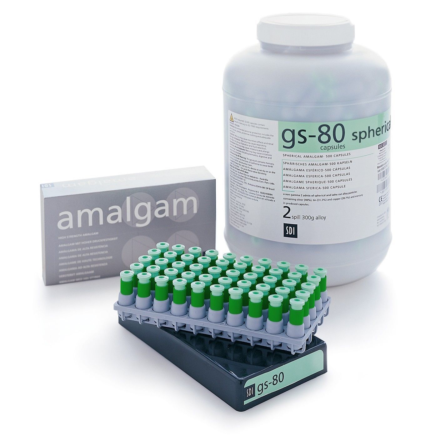SDI GS-80 Amalgam 1 / 2 / 3 Spill Optional, 500 or 50 Capsules (SDI)