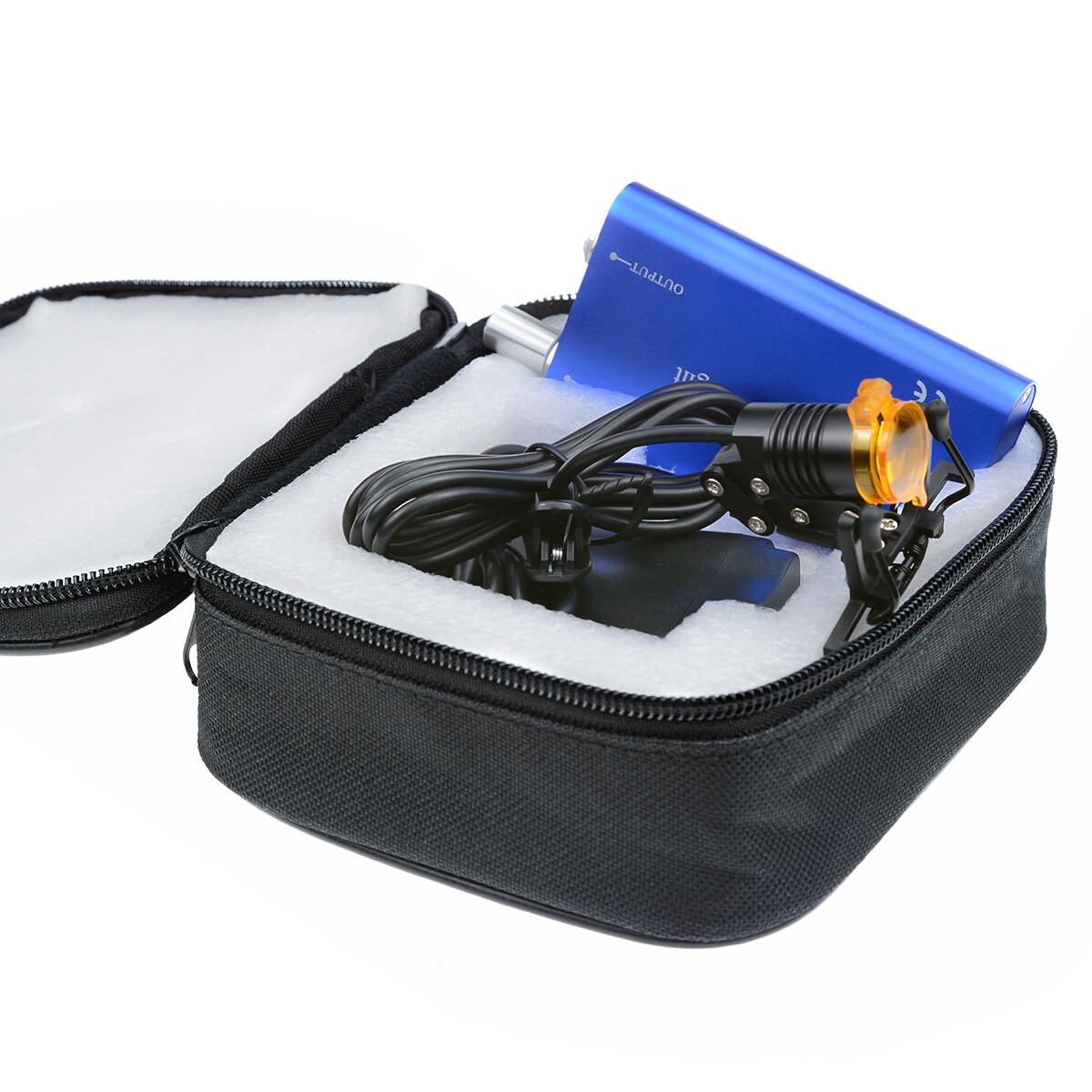 3W Dental Metal Clip LED Headlight High Power Lamp with Light Shield Blue